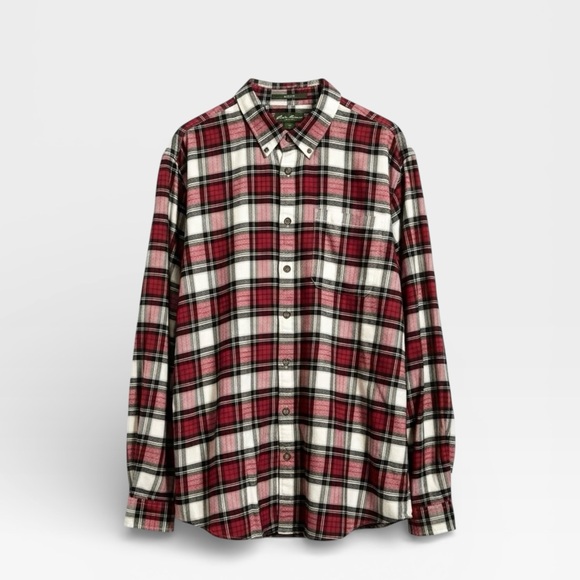 Eddie Bauer Other - Eddie Bauer Burgundy Red and Black Plaid Shirt